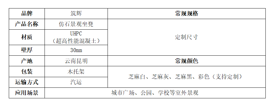 仿石景觀坐凳